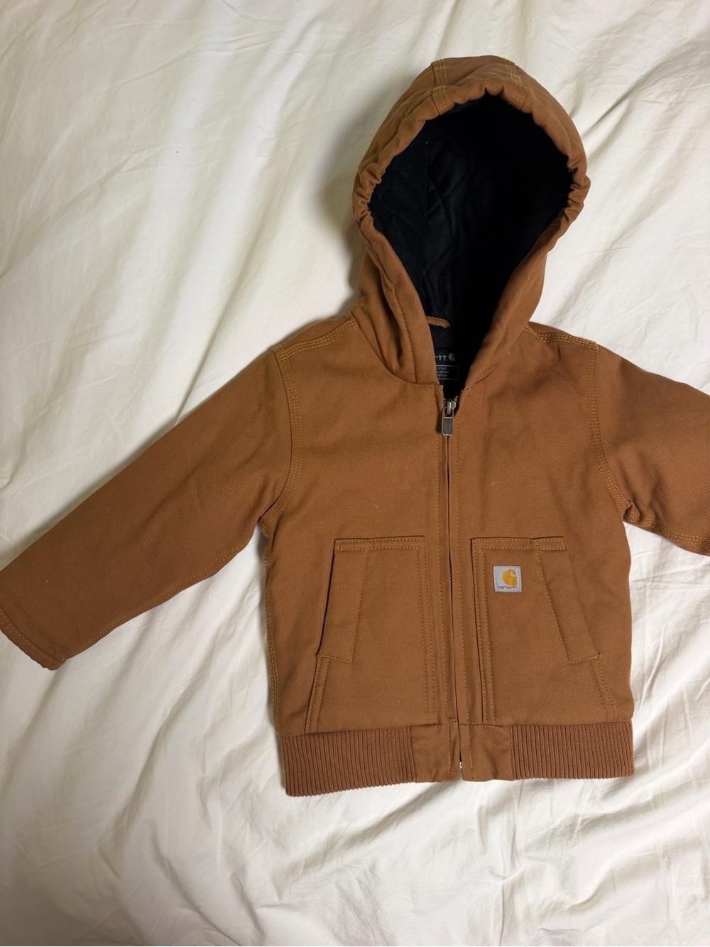 Carhartt Toddler Brown Hooded Zip-Up Sweatshirt